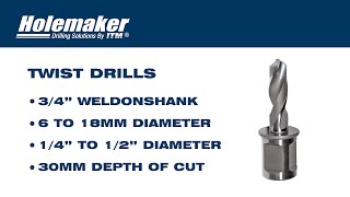 Holemaker Twist Drills  Weldon Shank [upl. by Alexandr53]