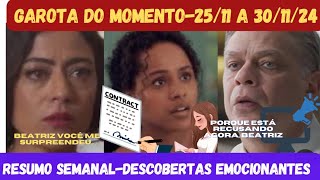 Garota do Momento AO VIVO 2511 a 301124 Resumo Semanal Novela globo ao vivo Capitulos Completos [upl. by Eneluqcaj188]