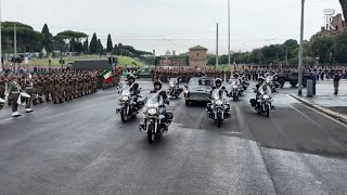 2 giugno il presidente Mattarella alla parata militare [upl. by Mccully]