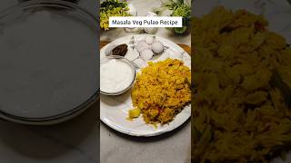 Simple Veg Pulao Recipe at Home  Quick and Tasty Onepot Meal 🍚 simplecooking youtube viral [upl. by Enelrak]