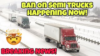 Breaking News DOT Puts Ban On Semi Trucks Happening Now Truck Drivers In NY Share Now 112924 [upl. by Rikki]