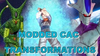 MODDED CAC TRANSFORMATIONS  Dragon Ball Xenoverse 2 Mods [upl. by Harrad]