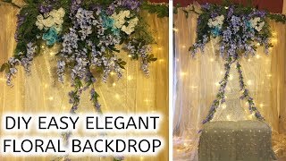 DIY floral backdrop  Wedding Backdrop  FAST ASSEMBLY [upl. by Wyndham639]