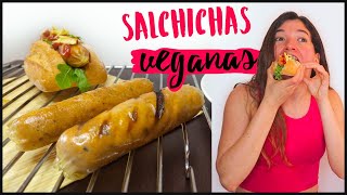 SALCHICHAS VEGANAS receta aprobada por un catador experto 😃 [upl. by Anin]