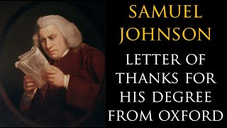 Dr Samuel Johnson Letter of Thanks for His Oxford Degree [upl. by Nafis277]