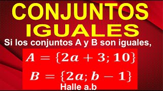 CONJUNTOS IGUALES  Ejercicio Resuelto Paso a Paso NIVEL PRE  Explicado Desde Cero  Paso A Paso [upl. by Wiedmann]