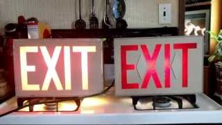 Prescolite Exit Signs Incandescent vs Fluorescent [upl. by Torey]