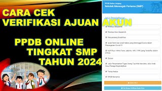 CARA MENGAJUKAN AKUN PPDB ONLINE TINGKAT SMP TAHUN 2024 [upl. by Enram146]