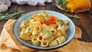 PASTA ALLA CREMA DI PEPERONI un primo piatto semplice veloce e senza panna [upl. by Adlez]