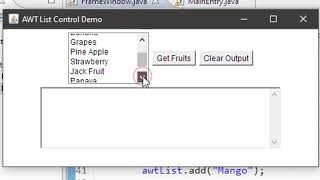 Java AWT Multi Select List Control Example  Java AWT Tutorial 16 [upl. by Dove642]