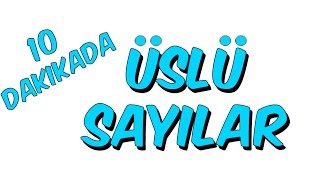 10dk da ÜSLÜ SAYILAR  Tonguc Akademi [upl. by Hailahk]