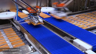 Rechte worstjes automatisch laden en verpakken met MULTIVAC robotics [upl. by Purvis]