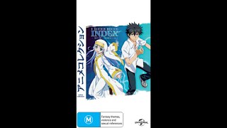 Opening To Certain Magical Index Season 1 Part 1 2013 VHS Australia [upl. by Preiser]