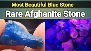 Gem Quality Afghanite Stone  Rare Crystals Afghanite  Most Beautiful Blue Stone [upl. by Uolymme]