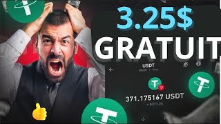 USDT GRATUIT  VOICI COMMENT GAGNER 325 FACILEMENT ET RETIRER SUR SON PORTEFEUILLE [upl. by Mloc]