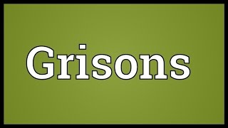 Grisons Meaning [upl. by Gitel]