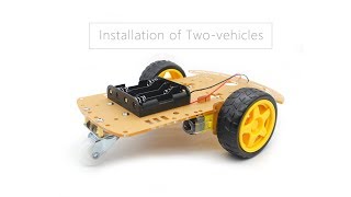 2 wheels DIY Robot Smart Car Chassis installation process [upl. by Drofla]