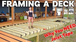 How to Build a Deck  Footings Posts amp Framing [upl. by Uahc556]