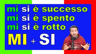 verbi italiani con PRONOMI DOPPI lo strano caso delle frasi con MI SI italiano per stranieri [upl. by Klehm]