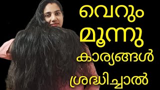 🔴മുടി തഴച്ച് വളരാൻ മൂന്ന് കാര്യങ്ങൾ 3 steps for faster hair growth amp Stop hair fall Hair Growth [upl. by Gwyn134]