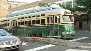 SEPTA Trolley Line 1948 StLouis PCCII Street Car Route 15 Trolley 2332 at Front StGirard Ave [upl. by Neibart]