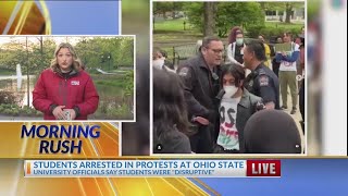 Students arrested in protests on Ohio State campus [upl. by Inami]