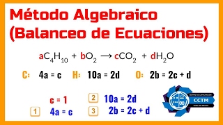 ¿Cómo balancear ecuaciones con el método algebraico [upl. by Hay]