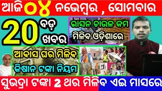 todays morning news odisha4 november 2024subhadra yojana online apply processodisha news today [upl. by Granthem]