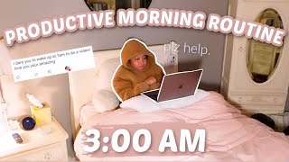 INSANELY PRODUCTIVE 3 AM MORNING ROUTINE [upl. by Ruthanne]