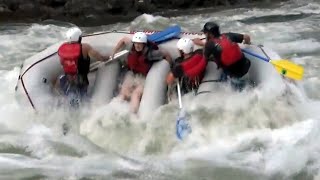 Ocoee River Rafting w Whitewater Carnage and Kayak Surfing [upl. by Bailar]