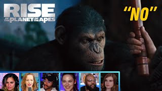 Reactors Reacting to CAESAR YELLING quotNOquot  Rise of the Planet of the Apes [upl. by Ailed]