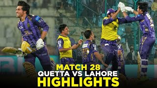 PSL 9  Full Highlights  Quetta Gladiators vs Lahore Qalandars  Match 28  M1Z2A [upl. by Ocramed]