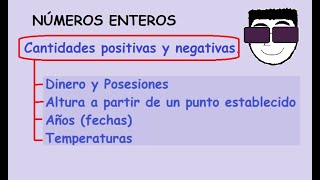 Números Enteros Cantidades positivas y negativas Super fácil [upl. by Vivi]