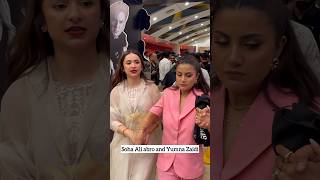 SohaAliAbro hold YumnaZaidi hands while leaving Premiere Event [upl. by Oirram]