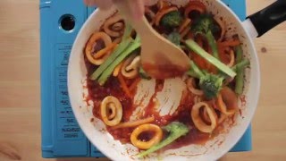 Super Easy Korean Calamari StirFry [upl. by Hildy]