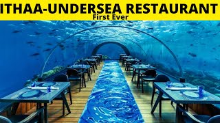 Ithaa Undersea Restaurant  First Underwater Restaurant at Conrad Maldives Rangali island [upl. by Toole489]