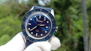 Squale Sub39 GMT Blue Vintage Dive Watch [upl. by Iddo37]