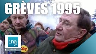 Grèves 1995 Manifestation du 5 décembre  Archive INA [upl. by Malory460]