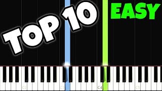 Top 10 Easy Piano Songs for the Complete Beginners [upl. by Nnaylrebmik]