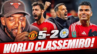 WORLD CLASS CASEMIRO OOZING  Manchester United vs Leicester City  MATCH REACTION [upl. by Ileane]