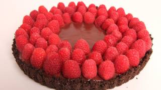 Chocolate Raspberry Tart Recipe  Laura Vitale  Laura in the Kitchen Episode 317 [upl. by Imelida]