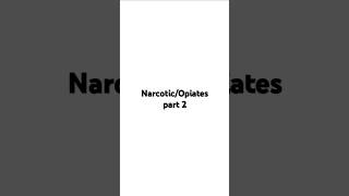 Narcotic Opiate Analgesic pharmacyexam moh dhashortsviral [upl. by Atsugua928]