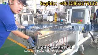 How to remove and install the screwJinan Arrow SLT70 twin screw extruder [upl. by Katsuyama]