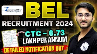 BEL Recruitment 2024  CTC  673 lakhs Per Annum🔥🥳  BEL EAT Recruitment 2024 [upl. by Arnuad]