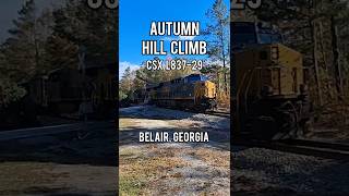 Autumn Hill Climb CSX L83729 Belair Georgia train csx [upl. by Esinej]