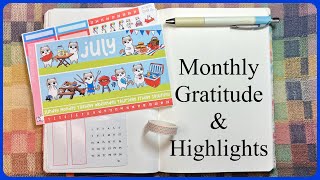 July gratitude and highlights set up in my A5 Stalogy  IttyBittyStickerCo [upl. by Tinaret]