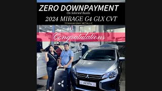 2024 MIRAGE G4 GLX CVT  ZERO DOWNPAYMENT PLUS FREE 2 MONTHS PAY AFTER 100DAYS ON SELECTED BANKS [upl. by Hendel842]