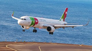 14 LANDINGS BY THE MORNING at Madeira Airport [upl. by Ayvid628]