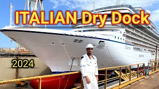 Passenger ship 🚢 is in dry dock 🚧 in Italy 🇮🇹 for 2024 ship italy travel [upl. by Zubkoff]