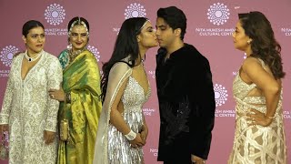 Kajol Daughter Nysa With SRK Family Aryan Gori Khan At Nita Ambani Lanch By The Great Indian Music [upl. by Notwal]